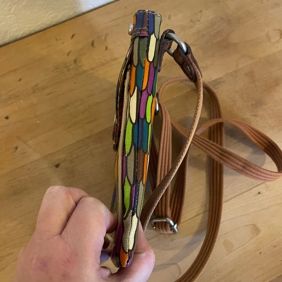 Fossil Key-Per Oil Cloth Crossbody - Picture 9 of 10